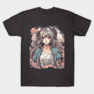 Serenity Blossom Anime Woman Manga Character T-Shirt